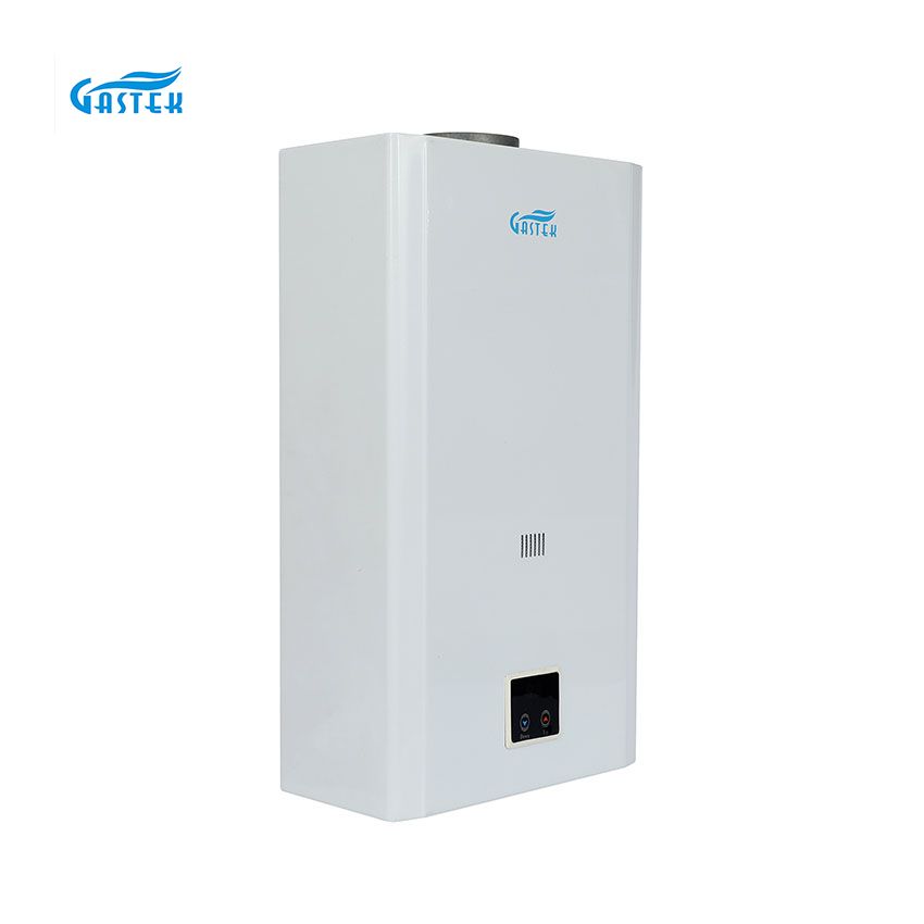 Suhu Konstan 10L 12L 16L 18L Tipe Buang Panel LCD Terpasang Di Dinding Pemanas Air Panas Gas Alam LPG Instan Tanpa Tangki untuk Mandi