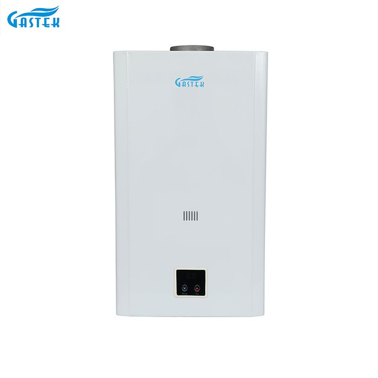 Suhu Konstan 10L 12L 16L 18L Tipe Buang Panel LCD Terpasang Di Dinding LPG Instan Tanpa Tangki Air Panas Alami Gas Geyser untuk Mandi