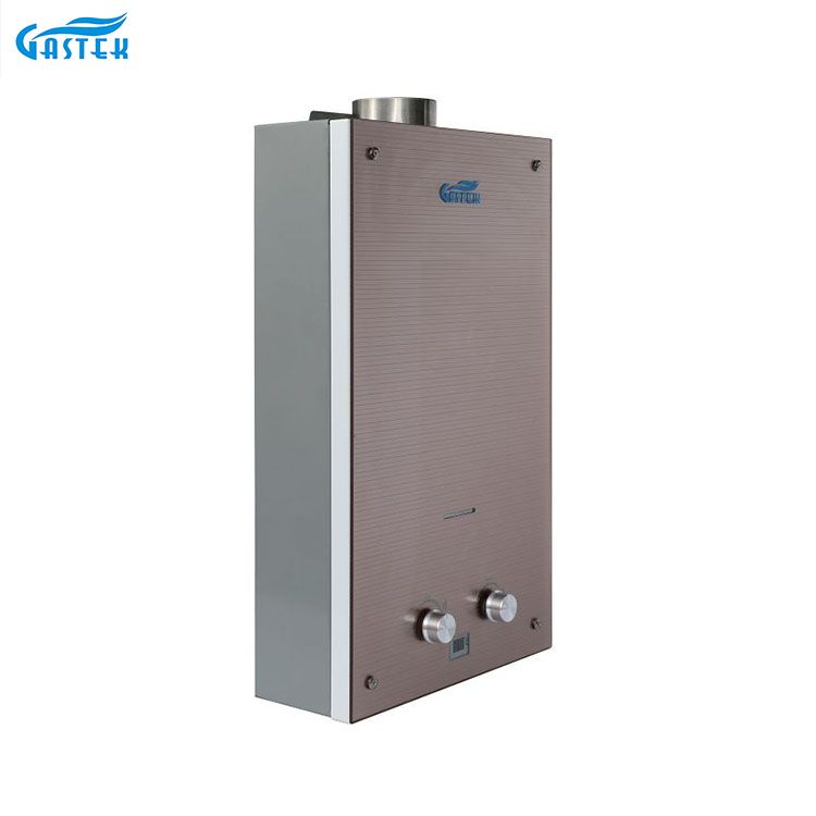 Geyser Gas Terpasang di Dinding Tipe Buang Panel Kaca untuk Dapur