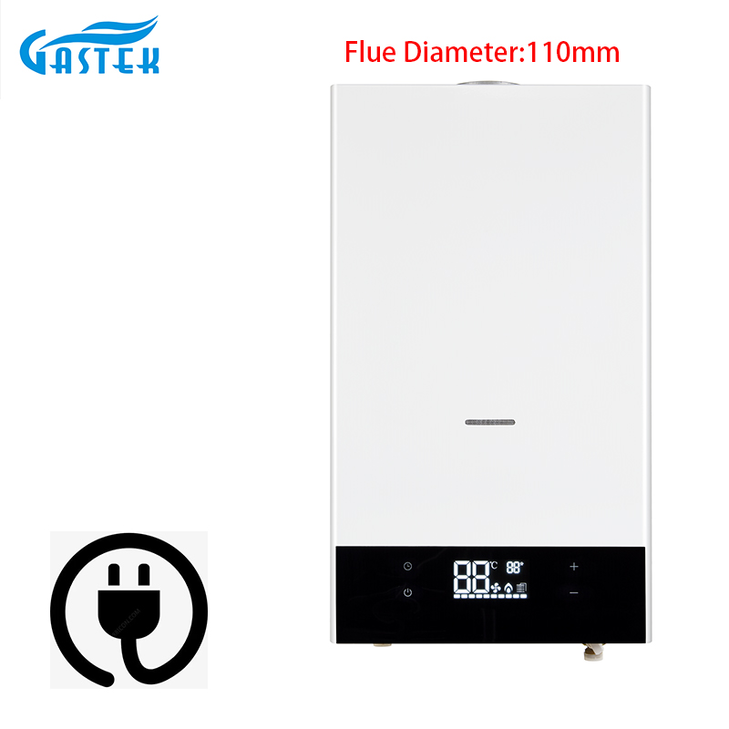 Kontrol Elektronik Suhu Konstan 10L 12L Tipe Buang Dipasang Di Dinding Tanpa Tangki LPG Instan Pemanas Air Gas Air Panas Alami untuk Mandi